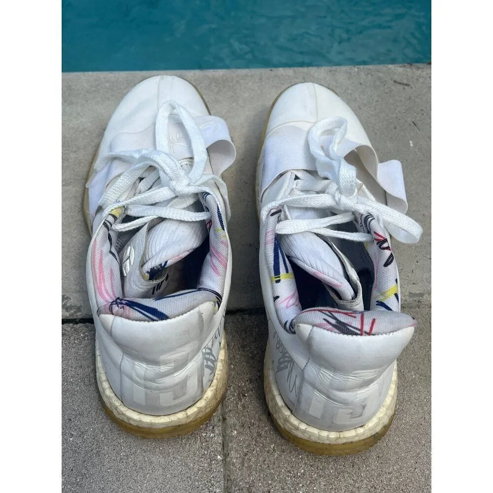 Adidas Men Harden Vol 3 Doodle Cloud White Sneakers Size 13